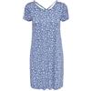 Only Onlbera Back Lace Up S/S Dress Jrs Noos, Vestito, Donna, Blu Strong / Aop: Fiori Bianchi, S