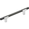 Amerock | Maniglia per armadietti | Cromo lucido/Nero opaco spazzolato | 128 mm da centro a centro | Urbanite | Confezione da 1 | Maniglia per cassetti | Maniglia per cassetti | Hardware per