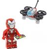 LEGO Marvel Super Heroes: Avengers: Iron Rescue Minifigure (Pepper Potts) in Armatura Rossa con Drone