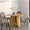 Parama Tavolo rotondo Ø120cm top e gambe in MDF effetto legno chiaro| Einar