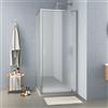 Parama Box doccia cromato 90x70cm con anta a battente da 90cm e parete fissa da 70cm vetro 6mm opaco anticalcare h190 | Lerici
