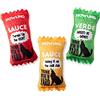 Fringe Studio Plush Dog Toy, Howling HOT Sauce, 3 Piece Set, for Small Dogs, Wagsdale Dog Toy Collection (289510), multi-colored