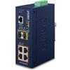 PLANET IGS-5225-4P2S switch di rete Gestito L2+ Gigabit Ethernet [10/100/1000] Supporto Power over [PoE] Blu (IP40 Industrial L2+/L4 4-Port - 1000T 802.3at PoE + 2-Port 100/1000X SFP Full Managed Switch Warranty: 60M) [IGS-5225-4P2S]