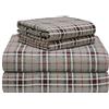pointehaven Set di lenzuola in flanella stampata in cotone di lusso da 180 g/m², California King, Derby