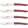 BERKEL SET DI 4 COLTELLI BISTECCA ROSSO