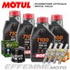 Motul + Hiflo + Ngk Tagliando YAMAHA MT-10 e MT10 SP 2024 2025 (4 7100 10W40, Filtro olio, Candele)