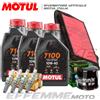 Motul + Hiflo + Ngk Tagliando YAMAHA FZ6 600 S2 /Fazer S2 2007 2008 2009 (7100 10W40 Filtri Candele)