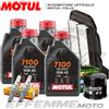 Motul + Hiflo + Ngk Tagliando SUZUKI DL V-Strom 1000 2007 2008 2009 2010 (7100 10W40 Filtri candele)