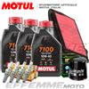 Motul + Hiflo + Ngk Tagliando YAMAHA FZ6 e FZ6 Fazer 600 2004 2005 2006 (7100 10W40 Filtri Candele)