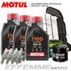 Motul + Hiflo + Ngk Tagliando SUZUKI V-Strom 650 / 650 XT 2014 2015 2016 (7100 10W40 Filtri Candele)