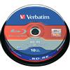 Verbatim 10 BD-RE DL Blu Ray Riscrivibili 25GB 2X - 43694