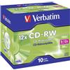 Verbatim 10 CD-RW 12x 700MB 12x in Jewel Case separati - 43148