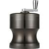 LIHAO Grinder Unico, 6.3cm Spezie Erbe Grinder in 4 Pezzi in Metallo con Manovella - Nichel Nero