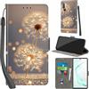 PHINIENLAND Cover per Samsung Galaxy Note 10 Plus Case PU Pelle Custodia [Kickstand] [Chiusura magnetica] [Slot per Schede], Portafoglio Flip Custodia per Samsung Note 10 Plus,Dente di leone