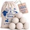 Handy Laundry Palline di ammorbidente in tessuto naturale, riutilizzabili, per lavatrice, riducono le pieghe e riducono il tempo di asciugatura, un'alternativa alle palline di plastica e agli ammorbidenti liquidi