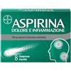 BAYER SpA Aspirina Dolore e Infiammazione, Antidolorifico e Antinfiammatorio, contro Dolori Muscolari e Articolari, Cervicale, Mal di Testa, Mal di Schiena, 8 Compresse Rivestite