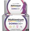 HALEON ITALY Srl Multicentrum Donna 50+ Integratore Alimentare Multivitaminico Multiminerale Calcio Ferro Zinco 60Cpr
