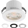 Braytron Mini faretto LED 3W mini lampada, piccolo, faretto da incasso spot da incasso, bagno, cucina, soggiorno, incluse 3 mascherine in nero, bianco, argento, IP54 230V senza trasformatore, 210