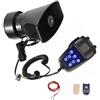 YIYIDA Allarme auto Clacson per auto Luce blu pulsante Corno d'aria 130db Car Horn Corno d'allarme Amplificatore sonoro Con Mic PA Speaker System 7 toni Corno dell'automobile per 12V camion Navi ect
