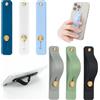 IBXWMNG Set 6 Supporti per cellulare da dito con cinturino in silicone, porta telefono telescopico per una presa sicura e facile(6 colori)