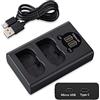 PHOLSY Fotocamera Carica Batterie per Nikon EN-EL15 Caricatore Rapido Doppio | Compatibile con Nikon Z5 Z6II Z7II D850 D780 D750 D610 D600 D500 D810 D800 D7500