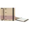 Unipapel | Raccoglitore 4 anelli ecologico A5| Include ricambio 90 fogli riciclati 90 g | quadretti 5 x 5 | fasce di colore | Uninature Concept Viola | Certificato FSC | Carpebook