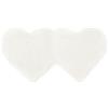 PiccoCasa - Tappeto doppio a forma di cuore, in morbida pelliccia di pecora, per casa, soggiorno, balcone, divano, camera da letto, 1,2 x 0,6 m, colore: Bianco