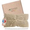 LATESSA® Cuscino con noccioli di ciliegia, 100% cotone, moderno e sostenibile, extra di alta qualità, per microonde, collo, spalle, addome e schiena, cuscino termico per bambini e adulti