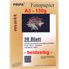 pripa Carta fotografica - opaca - 130g--50Blatt - A3- beidseitig