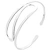 Treasure Bay Bracciale rigido in argento Sterling 925, per donne e ragazze, tinta unita, Misura unica, Argento
