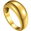 GoldChic JEWELRY Anello Grosso Oro Grande Per Uomo e Ragazzo, Misura 27,25 Anello Oro Uomo Anello Donna Oro Punk Per Rapper Taglia Usa 12
