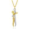 HMOOY Collana Abbraccio, Collana Ciondolo Abbraccio Coccolo Affettuoso Collana Coppie Personalità per Lui e Lei San Valentino Regolabile Moda per Donna Uomo (Argento-Oro)