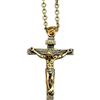 GTHIC Uomo in Acciaio Inossidabile Gesù Cristo Crocifisso Collane con Ciondolo Regalo di Gioielli Religioni, Collana in Oro retrò