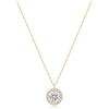 SLUYNZ Solido argento Sterling 925 CZ collana collana per le donne diamante rotondo pendente collana