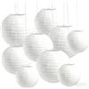 CJAPGJW 9 pezzi Lampions bianco, 8/15/20 cm, paralume di carta per feste, matrimoni e fai da te, ideale per compleanni, festival, feste in giardino, baby shower, eventi cene, colore bianco