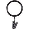 Kenney Anelli a clip per aste per tende da 2,5 cm a 1-1/4, set da 14, nero/marrone