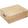 Kesper 69501 - Scatola Multiuso 40 x 30 x 14 cm, con Coperchio in Pino, Marrone, 40 x 30 x 14 cm