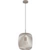 Eglo lampada a sospensione Romazzina, lampada sospesa per tavolo da pranzo | a luce singola, illuminazione per sala da pranzo in metallo color sabbia, attacco E27