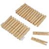 Homéa, Set di 24 mollette per biancheria, 7 cm, colore: naturale