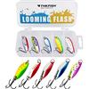 THKFISH Esche Artificiali da Pesca Cucchiaini da Pesca Ami da Pesca Esche Artificiali Spinning Pesca Spinning Trota Luccio Persico Basso Crappie Walleye Colore A 3,5g(1/8oz) 5pezzi