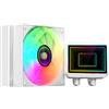 Mars Gaming ML-TWO120, Raffreddamento a Liquido AIO 300W TDP, 1x Ventola ARGB Infinity Mirror 12cm FDB, Nucleo in Rame e Alluminio, Pompa Opti-Chamber 4ª Generazione e Microcanali, Bianco