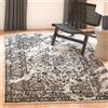 SAFAVIEH Tappeto Angosciato per Soggiorno, Sala da pranzo, Camera da letto - Adirondack Collection, A Pelo Corto, Argento e Nero, 91 X 152 cm