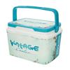 AKTIVE Borsa frigo rigida da 5L, Stile classico, Plastica resistente, Isolamento in poliuretano superiore, Mantiene il fresco fino a 15 ore, Coperchio con chiusura sicura, Design blu (62392)