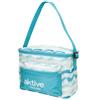 AKTIVE Borsa termica morbida da 15L (30x18x23 cm) con manico regolabile e tasca frontale, interno isolato, design a onda, ideale per spiaggia, picnic e campeggio, senza CFC e azoto (62407)