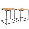 AKTIVE Max Home Set 2 tavolini da salotto, 37x37x40cm e 33x33x35 cm, Peso massimo 5 kg, Quadrato, Tavolini, Soggiorno, Sala da pranzo, Camera da letto, Struttura in metallo nero (18508)
