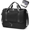 SEAFEW Borsone da Viaggio,Bagaglio a Mano 40x30x20 Ryanair Borsa da Viaggio con Scomparto per le Scarpe,Borsa da Cabina Ryanair 40x30x20 Borsa Sportiva Borsone da Palestra da Weekend,M02-Nero