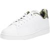 adidas Uomo Advantage Base Shoes, Cloud white/Cloud white/orbit green, 41 1/3 EU
