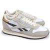 Reebok Classic Leather, Scarpe da Ginnastica Unisex - Adulto, White/Moonstone/Grey 5, 34.5 EU
