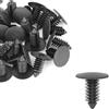 Unifizz 30 rivetti in plastica con diametro del foro da 9 mm, clip di fissaggio per pannello di fissaggio, colore nero, per GM