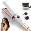 UKLISS Ferro Ondulato - Pro Mini Ferro Ondulato Per Capelli Con 2 Adattatori Da Viaggio, Display LCD [120-210℃], Ferro Arricciacapelli Per Capelli Ondulati, Ferro Arricciacapelli Leggero